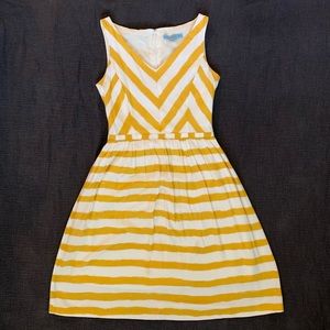 Antonio Melani Mustard Yellow Striped Dress